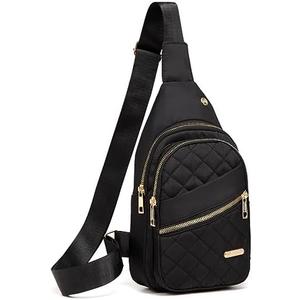 AOSTIHOT Small Sling Backpack for Women, Chest Bag Daypack Crossbody for Travel Sport Running Hiking Black