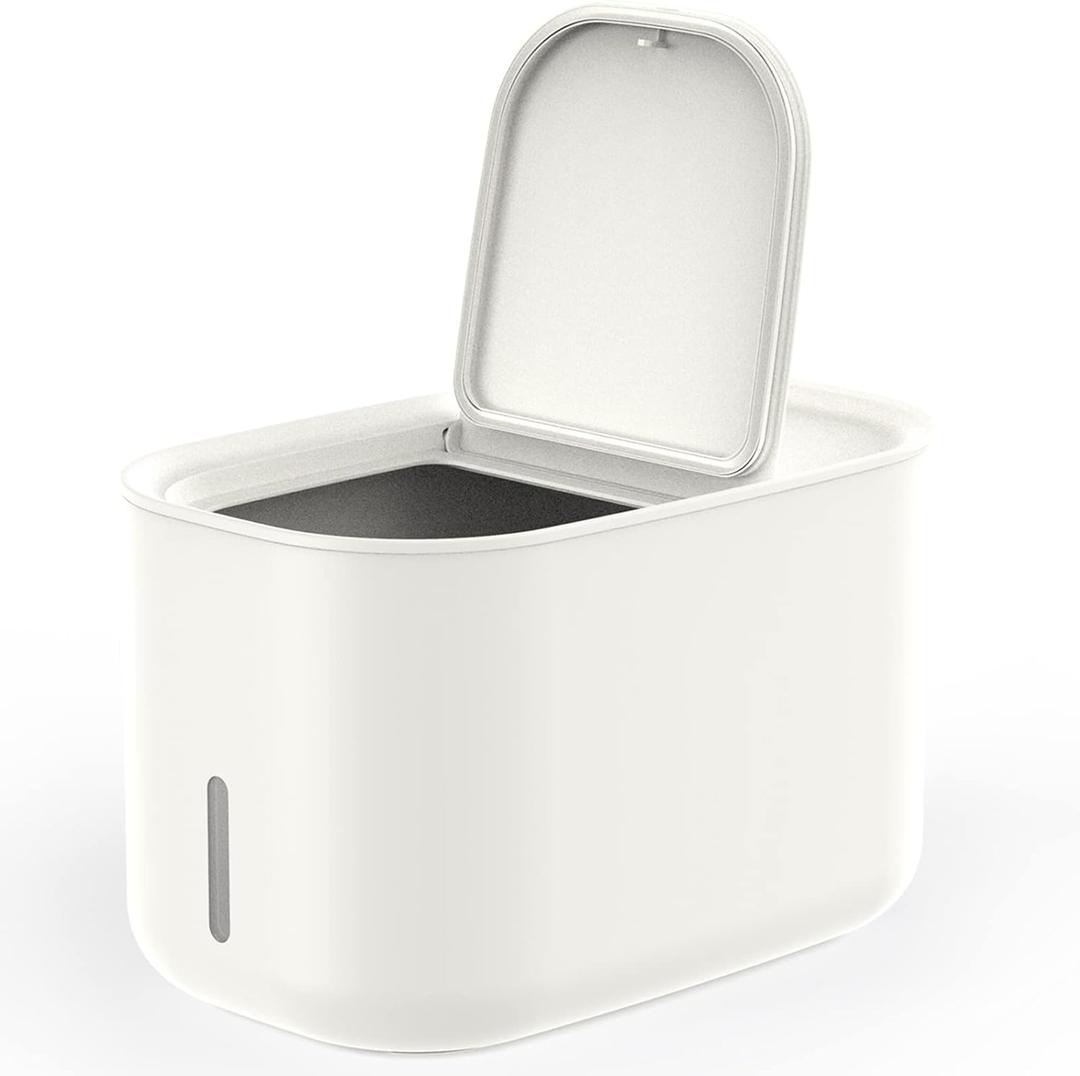 Zuutii Rice Storage Container,Food Container, Dry Food Storage, Pet Food Dispenser, 6.9Qt/11lbs Large Storage Bin with Lid,Silicone Ring & Moisture Proof,for Grain Cereal Soybean Corn,Light Cream