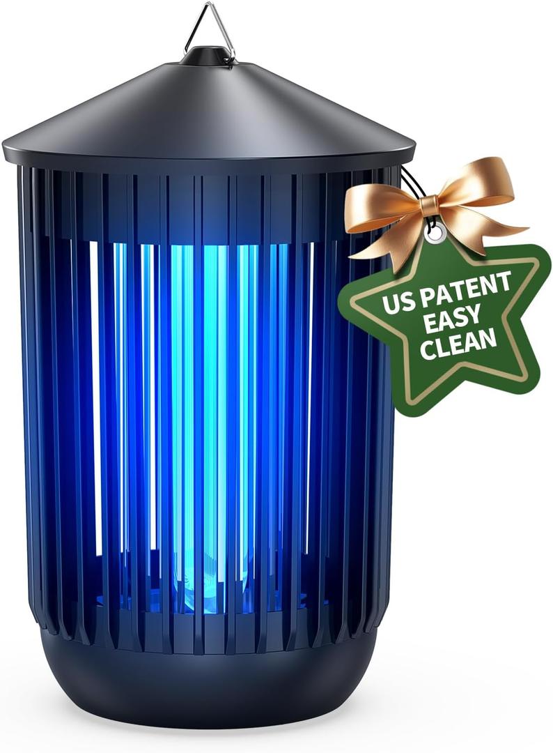 Bug Zapper Indoor Outdoor, Mosquito Zapper, Electric Fly Traps IPX4 Waterproof 20W Lamp Electric Fly Insects Traps for Patio, Garage, Backyard, Porch