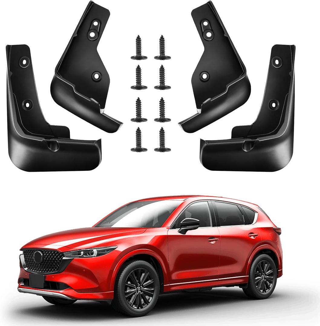 Mud Flaps for Mazda CX-5 2026-2022, No Drill Splash Guards 4PCS, Heavy Duty Front Rear Mudguards, All Weather Car Accessories, Bolt-On Fender Flares