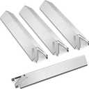 Heat Plate Replacement for Brinkmann 810-4221-S, 810-6420-S Gas Grill Models, Heavy Duty Stainless Steel Burner Cover Flame Tamer, Heat Shield, Heat Tent Deflector, 14 7/8" x 3 1/8", 4-Pack