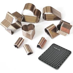 9 Pcs Leather Hole Cutter Tool Set, 3 Sizes Heart Star Water Drop Cutters Tools Kit High Carbon Steel Heart Die Cutters, Leather Hole Punch Cutting Dies Kit for DIY Leathercraft