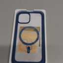 Miracase Magnetic for iPhone 14 Case 6.1", [Built-in Tempered Glass Screen Protector + Lens Protector] [Compatible with MagSafe] Full-Body Protective Bumper 14 Phone Cover, Blue