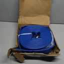 2 inches x 100 FT Heavy-Duty PVC Swimming Pool Backwash Hose, Reinforced Discharge Hose with Clamp for Swimming Pools, Blue