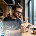 AI Smart Glasses with Color-Change Lenses Bluetooth Glasses for Men Women with Translation 160+Languages Voice Assistant Translator Glass for Meeting,Travel