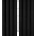 LEMOMO Blackout Curtains 52 x 84 inches Long Black Curtains Set of 1 Panels Thermal Insulated Room Darkening Curtains for Bedroom