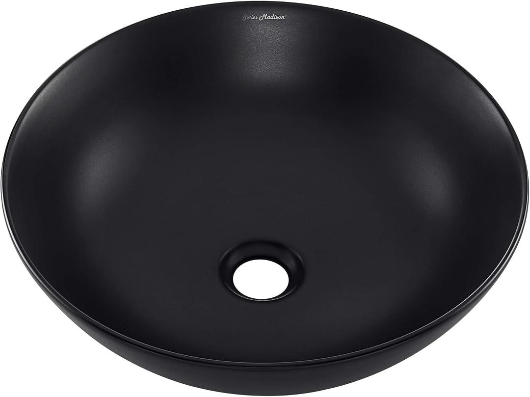 Classe 16" Color Ceramic Sink in Matte Black