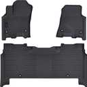 AUXKO All Weather Floor Mat Fit for 2026 2025 Dodge Ram 1500 Crew Cab 5 Seat 2nd Row with Under Seat Storage Box TPE Liner Accessories All Season Guard Odorless Anti-Slip Black