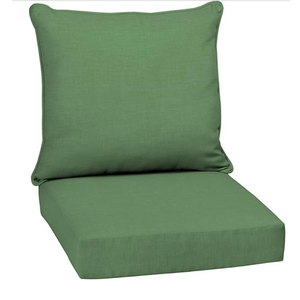 Arden Outdoor Deep Seat Cushion Set (1-Pack), 24 in x 24 in, Weather-Proof, Rain-Proof, Fade Resistant Patio Cushion for Chair, Sofa, and Couch Bright Moss Green Leala