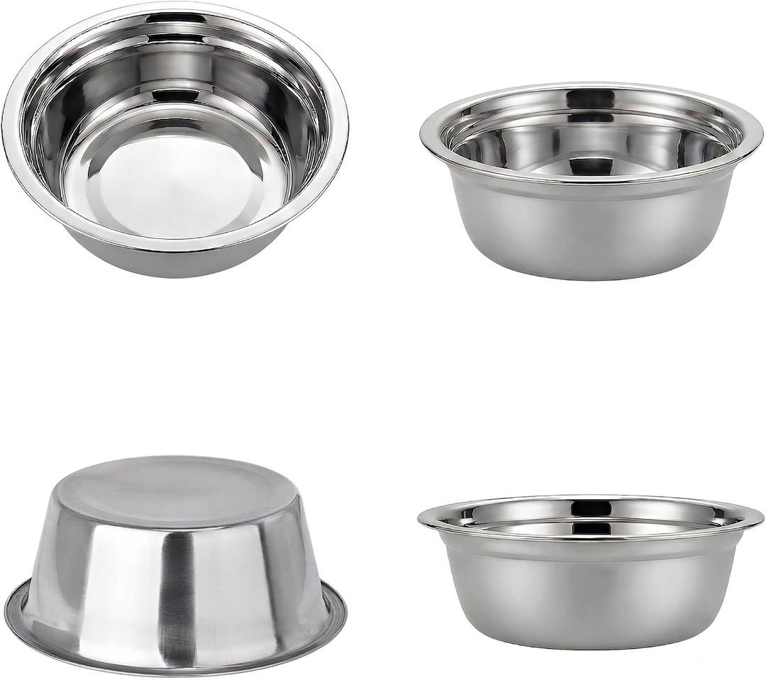4-Pack Stainless Steel Dog Bowls 47 Oz Metal Dog Bowls for Large & Medium Dogs, 304 Stainless Steel Dog Bowl, Dishwasher Safe Basic Dog Food Bowls Stainless Steel Cat Bowls for Kennel