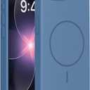 Miracase Magnetic for iPhone 17e Case & iPhone 16e Case, [Soft Anti-Scratch Microfiber Lining], Compatible with MagSafe, Silicone Shockproof Protection Phone Case for iPhone 17e/16e, Glass Blue