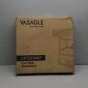 VASAGLE LILEA Collection - Small Round Side End Table, Modern Nightstand with Fabric Basket, Cream White ULET223K67