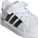 Adidas Unisex-Kids Streetalk Elastic Lace, White/Black/Black, 2.5