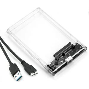 2.5 inch External Hard Drive Enclosure, Tool-Free USB 3.0 to SATA SSD HDD Enclosure for 7mm and 9.5mm, Laptop Computer Hard Drive Case Support UASP and Trim