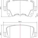 HUSCH D1108 Rear Ceramic Brake Pads Kit Fit For Audi A3 2006-2010, For A4 2005-2009, For A6 2006-2011, For Volkswagen CC 2009-2016