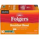 Folgers Breakfast Blend Coffee, Mild Roast, Keurig K-Cup Pods, 10 Count Box BB 12/11/26