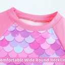 Snowheart Girls Swimsuit Long Sleeve Rash Guard | Multicolor for beach, pool, summer vacation. Stretch fabric, quick dry, breathable. UPF 50+ sun protection. (Pink)