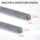 33 Ft Self-Adhesive Weather Stripping Seal for Doors and Windows, 0.35" Wide x 0.6" Thick, Gray - Soundproof, Windproof, Dustproof, Energy-Efficient Gap Filler for Sliding Windows and Door Frames