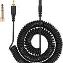 weishan Coiled Audio Cable Compatible with ATH-M50X, ATH-M40X, ATH-M70X Gaming Headphones, 2.5mm to 3.5mm Extension Aux Cord Wire 5ft to 16ft (Gold)