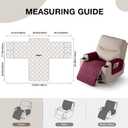 VANSOFY Recliner Chair Covers 100% Waterproof Seat Cover with Arm Reclining Cover Non-Slip Recliner Chair Covers Furniture Protector Washable Slipcover with Pocket for Pets, Dogs(Burgundy, 22")