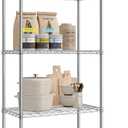 SONGMICS 5-Tier Storage Shelves, Adjustable Wire Shelving Unit, 8 Hooks