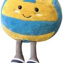 MUALML Cute Volleyball Stuff Soft Sports Stuffed Plush Pillow, Funny Plush Volleyball Gifts for Teen Girls Boys