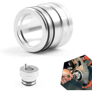 35mm Wheel Bearing Greaser Tool, Aluminum Front Rear Wheel Bearing Greaser O Rings, Compatible with Most of All Polaris UTV and ATV SxS/RZR 900S/ 1000/ PRO XP (Silver)
