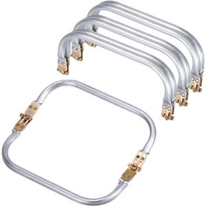 uxcell Metal Purse Frame 4Pcs, 7.1" Rectangle Lock Frame Kiss Lock Clasp Bag Frame Hardware Replacements for DIY Purse Handle Bag Making Sewing Craft Carpet