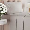 Twin Size 3 Piece Sheet Set - Comfy Breathable & Cooling Bed Sheets Set - Hotel Luxury Bedding for Women, Men, Kids, Teens, Boys & Girls - Deep Pockets, Soft and Wrinkle Free - Oeko-Tex - Light Grey