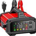 25A Battery Charger, 2/8/20/25 Amp 12V/24V LiFePO4 Lead Acid Fully Automatic Battery Maintainer with Engine Start, 8-Stage Car Battery Trickle Charger, Desulfator for AGM,STD,Gel,Deep Cycle Batteries