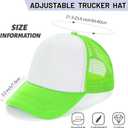 Ultrafun 10 Pack Trucker Hat Mesh Sublimation Blank Hats Adjustable Baseball Caps Hats for Men Women (Green, M)