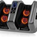 Foot Massager with Heat, Deep Kneading Electric Feet Massager with Remote Control, Calf Ankle Leg Relaxation Machine for Home & Office, Gift for Women & Men