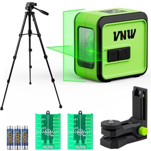 Self Leveling Laser Level with Tripod-High Accuracy[1/10"at 33Ft],100Ft Cross Line Leveler Tool for Picture Hanging,Construction and Renovation-Magnetic Base,Carrying Bag Included