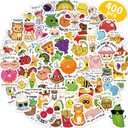 Benresive 400 Pcs Cute Kawaii Stickers Bulk - 80 Styles, Waterproof Vinyl for Kids, Teens, Girls - Hydroflask, Laptop, Skateboard, Classroom Sticker Packs