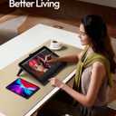 YSAGi Leather Desk Pad Protector, Office Desk Mat, Large Mouse Pad, Non-Slip PU Leather Desk Blotter, Laptop Desk Pad, Waterproof Desk Writing Pad for Office and Home (Gold,47.2" x 23.6")