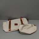 COOLIFE Luggage Carry On Luggage Suitcase Softside Wheeled Luggage Lightweight Rolling Travel Bag, White, 3 Piece Set (DB/TB/20), Luggage Set with Bags