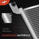 A-Premium Air Conditioning A/C Condenser Compatible with Peterbilt 320, 330, 335, 357, 359, 377, 378, 379, 385, 387, 1989-2007, Replace# 1804015
