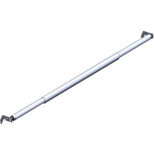 Hecis Double Layer Adjustable Crossbar and Hangers for Pipe and Drape Kit, 8-10ft Width Silvery Aluminum Backdrop Stand