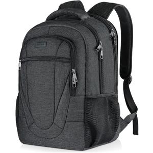 BIKROD Travel Laptop Backpack, 17 Inch Extra Large School Backpacks for Teen Boys and Girls, Black Water Resistant Women Back Pack, Business Men Sturdy Computer Bag