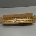 Curtain Rods for windows 32-62 inch, 5/8 inch Decorative Gold Splicing Heavy Duty Metal Curtain Rod set with Brackets