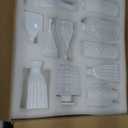 Brajttt Bud Vase Set of 25, White Vases, Glass Bud Vases in Bulk, Small Vases for Mini Flower Vase Set, Cute Vintage Glass Vases Set for Flower,Wedding,Home,Centerpiece Table Decorations