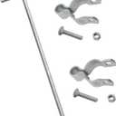 VIVIDA 1-5/8" x 32" Gate Drop Rod, Heavy Duty Gate Cane Bolt for Chain Link Fence, Drop Rod for Single or Double Door, Chain Link Fence Parts, 1 Pack