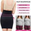 SLIMBELLE Half Slips Shaper Cool Comfort Seamless Slip Shapewear Under Dress Tight Skirt Undergarments (Black, S)