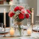 Vintage Glass Vases for Flowers, Set of 6 Clear Vases for Farmhouse Wedding Centerpiece Cylinder Bottle for Reception Table Decoration Home Decor Floral Arrangements