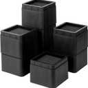 BTSD-home Adjustable Bed Risers 3 Inch, 8 Pack
Heavy Duty Stackable Furniture Lifts, 3 or 6 Inch, for Dorm Beds, Couches, Chairs and Tables, 2,200 lb, Anti-Slip Pads, Black
