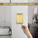 Metal Wall Plate for Light Switch, Applicable to Single Toggle, 6 Pack