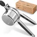 Potato Ricer and Masher Stainless Steel, Large 15 oz Heavy Duty Ricer for Mashed Potatoes, Potato Press Masher with Silicone Handle, Professional Kitchen Press Tool for Potatoes, Vegetables and Fruits