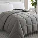 Cosybay Down Alternative Comforter (Dark Grey, Queen)- All Season Soft Quilted Queen Size Bed Comforter - Duvet Insert with Corner Tabs - Winter Summer Warm Fluffy, 88x92inches