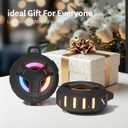 EBODA Bluetooth Shower Speaker, Portable Bluetooth Speakers, IP67 Waterproof Wireless Speaker with LED Light, Floating, 2000mAh, True Wireless Stereo for Kayak, Beach, Gifts for unisex -Black