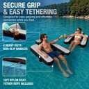 AWEMUFA Inflatable Floating Chair with Cup Holder, Inflatable Chair for Adult Lounger, Pool Floats Water Float Pool Chair Float River Lake Floats for Outside Tanning, 48''L × 40''W